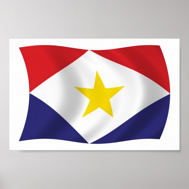 Impressão de Poster da Bandeira de Saba (Frente)