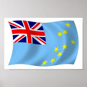 Impressão de Poster da Bandeira de Tuvalu