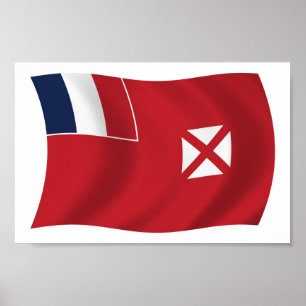 Impressão de Poster da Bandeira de Wallis e Futuna
