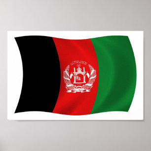 Impressão de Poster da Bandeira do Afeganistão
