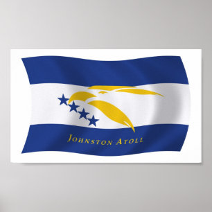 Impressão de Poster da Bandeira do Atol Johnston