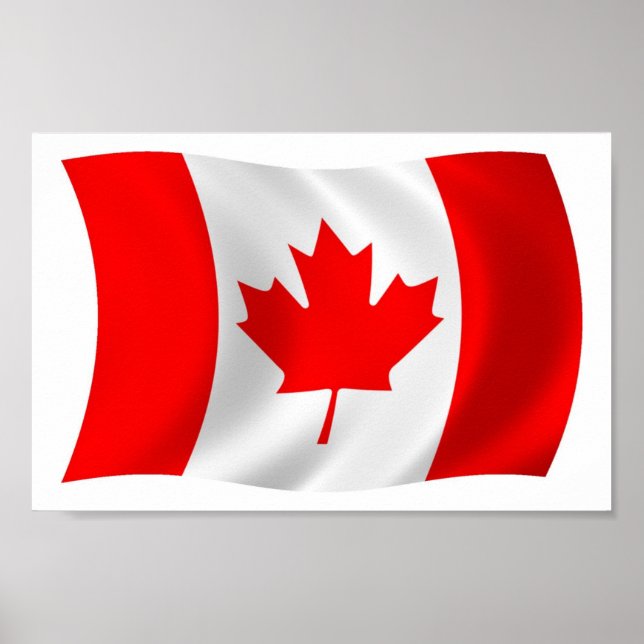 Impressão de Poster da Bandeira do Canadá (Frente)