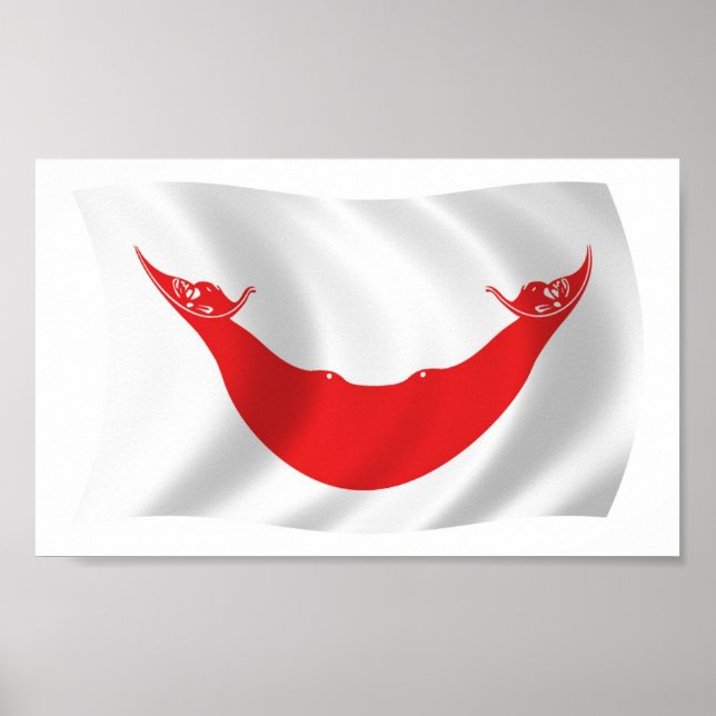 Impressão de Poster da Bandeira do Rapa Nui (Frente)