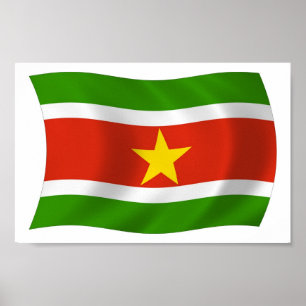 Impressão de Poster da Bandeira do Suriname