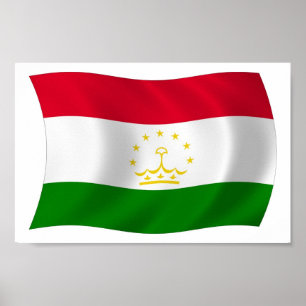 Impressão de Poster da Bandeira do Tajiquistão