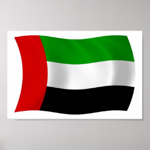 Impressão de Poster da Bandeira dos Emirados Árabe