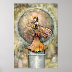 Impressão de Poster da Fada Autumn Gold por Molly