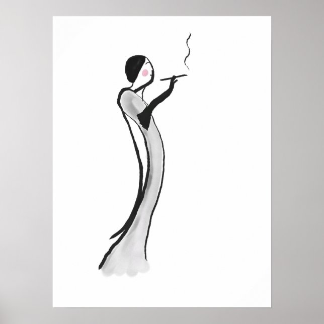 Impressão de Poster da Ilustração da Idade do Jazz (Frente)