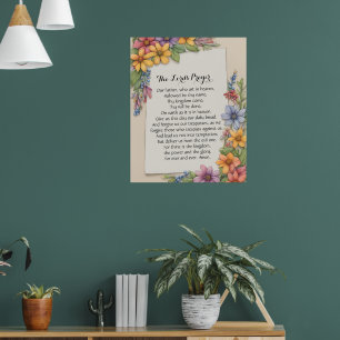 Impressão de Poster da Oração do Senhor 24x30