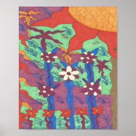 Impressão de Poster de Arte Abstrata da Vida no Ja