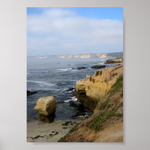 Impressão de Poster de Arte de La Jolla Beach Sea