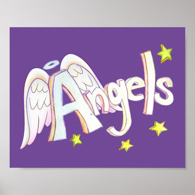 Impressão de Poster de Artes de Palavras Inspirado (Frente)