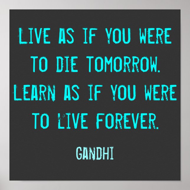 Impressão de Poster de aspas de inspiração (Frente)