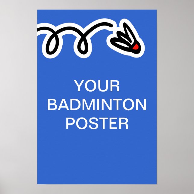 Impressão de poster de badminton personalizado (Frente)