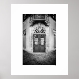 Impressão de Poster de Entrada da Esquina B&W