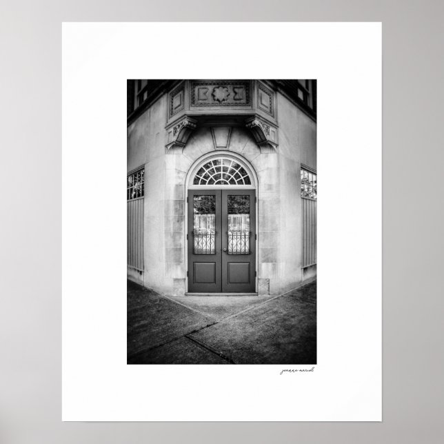 Impressão de Poster de Entrada da Esquina B&W (Frente)