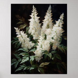 Impressão de Poster de Flores Astiláveis Brancas