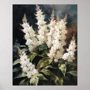 Impressão de Poster de Flores Astiláveis Brancas