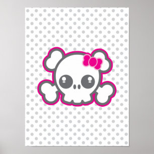 Impressão de Poster de Friso Rosa Kawaii
