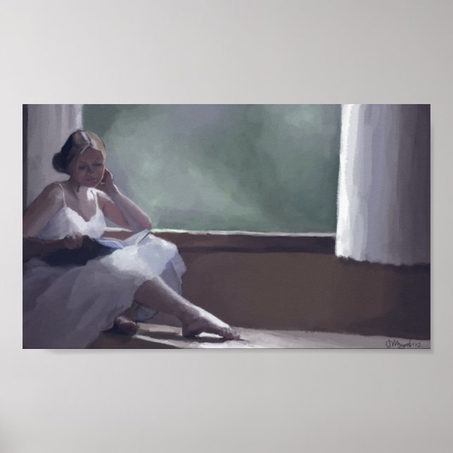 Impressão de Poster de Leitura do Dia de Chuva (Frente)