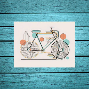 Impressão de Poster de linha de bicicleta minimali