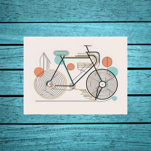 Impressão de Poster de linha de bicicleta minimali (Criador carregado)