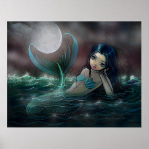 Impressão de Poster de Mermaid do Creek Moonlit