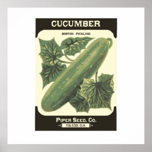 Impressão de Poster de Pacote de Semente de Pepino