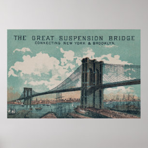 Impressão de Poster de ponte Brooklyn