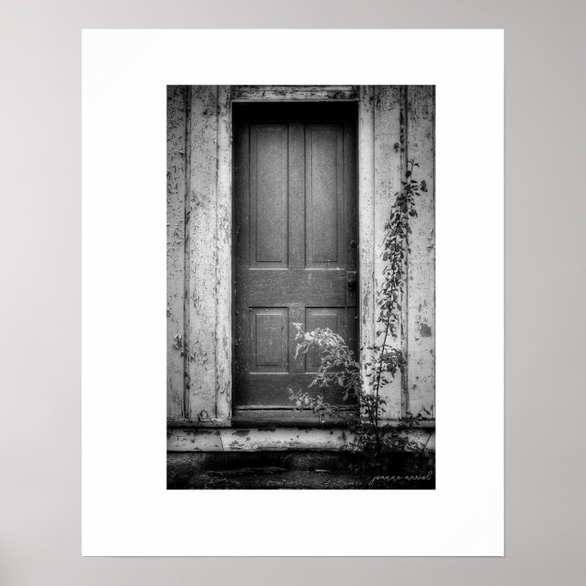 Impressão de Poster de Porta de Edifício Abandonad (Frente)