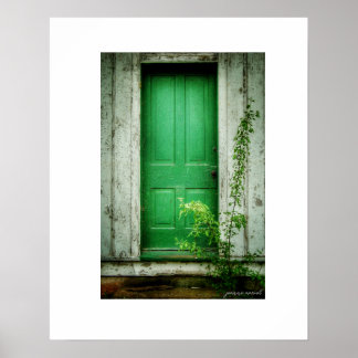 Impressão de Poster de Porta de Edifício Abandonad