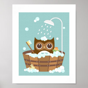 Impressão de Poster de Retro Owl
