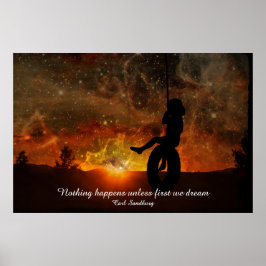 Impressão de Poster de Swing de Pneus para Criança