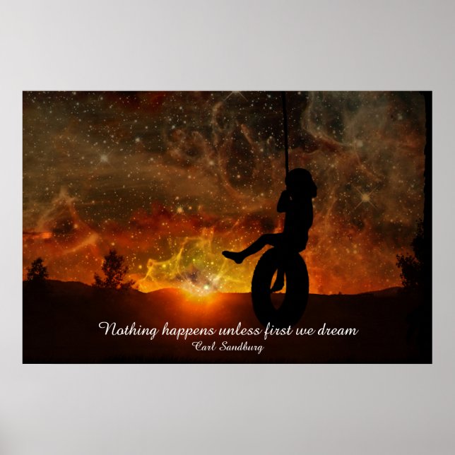 Impressão de Poster de Swing de Pneus para Criança (Frente)