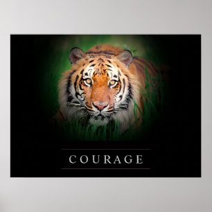 Impressão de Poster de Tiger de Coragem de Lideran