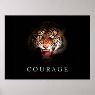 Impressão de Poster de Tiger de Coragem de Lideran