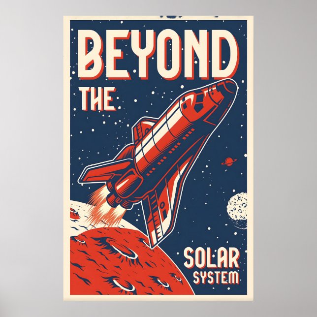 Impressão de Poster de Viagem Espacial Além do Sis (Frente)
