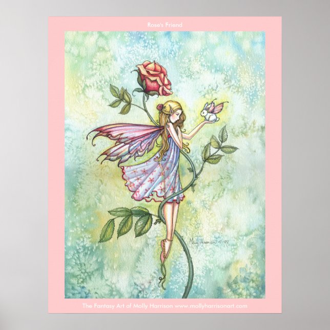Impressão de Poster do Coelho Fada das Flores (Frente)