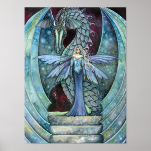 Impressão de Poster do Dragão e da Fada por Molly 