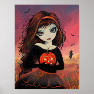Impressão de Poster do Halloween Fogo de Outono