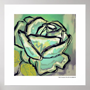 Impressão de Poster Elegante Rosa de Primavera de