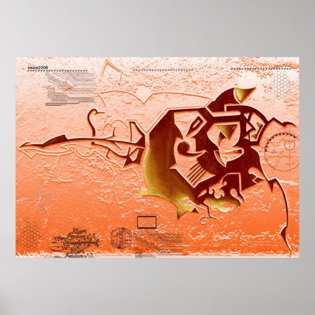 Impressão de Poster Futurística Evo otimizado. (Frente)