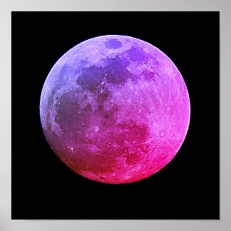 Impressão de Poster para fotografia de lua cheia