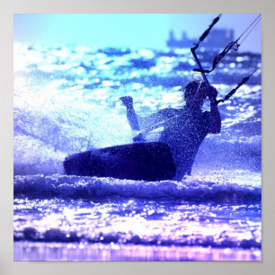 Impressão de Poster para surfar em Kite