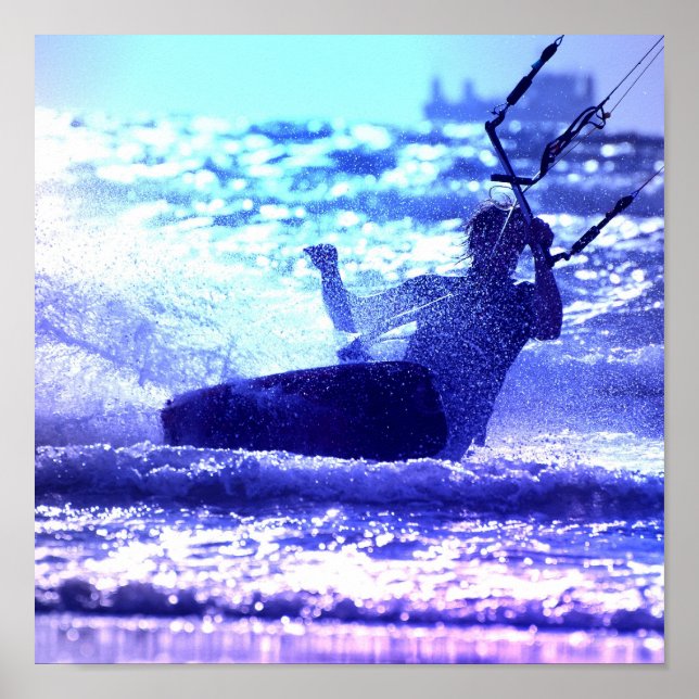 Impressão de Poster para surfar em Kite (Frente)
