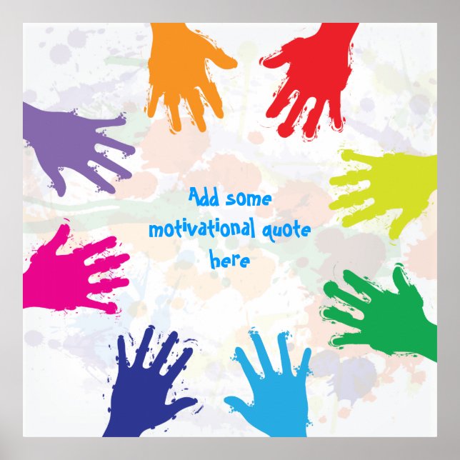 Impressão de poster quadrado de impressões digitai (Frente)