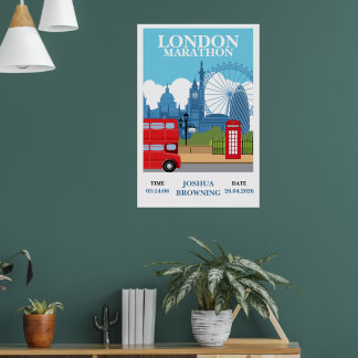 Impressão de Poster Retro Personalizado da Maraton