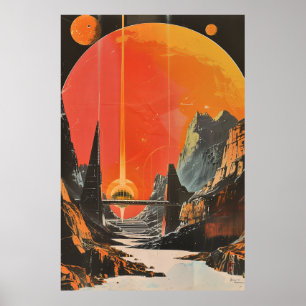 Impressão de Poster turística turística dos anos 6