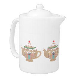 Impressão de Pote de chá de pão de Natal