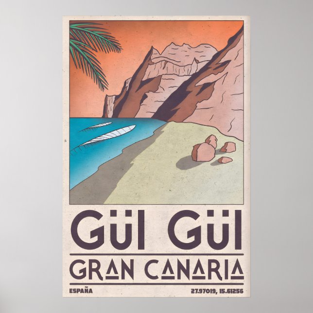 Impressão de Praia de Gran Canaria Arte de Parede  (Frente)